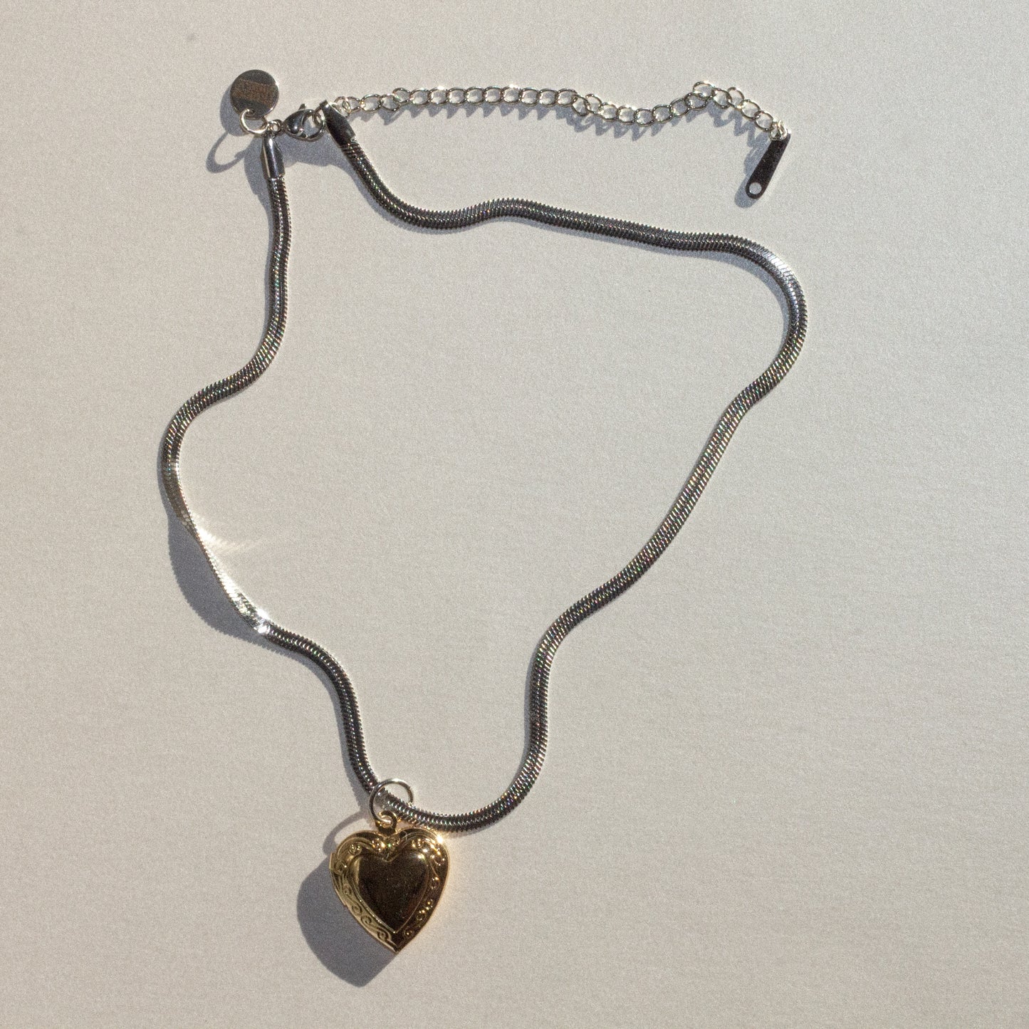 Two Tone Locket Necklace