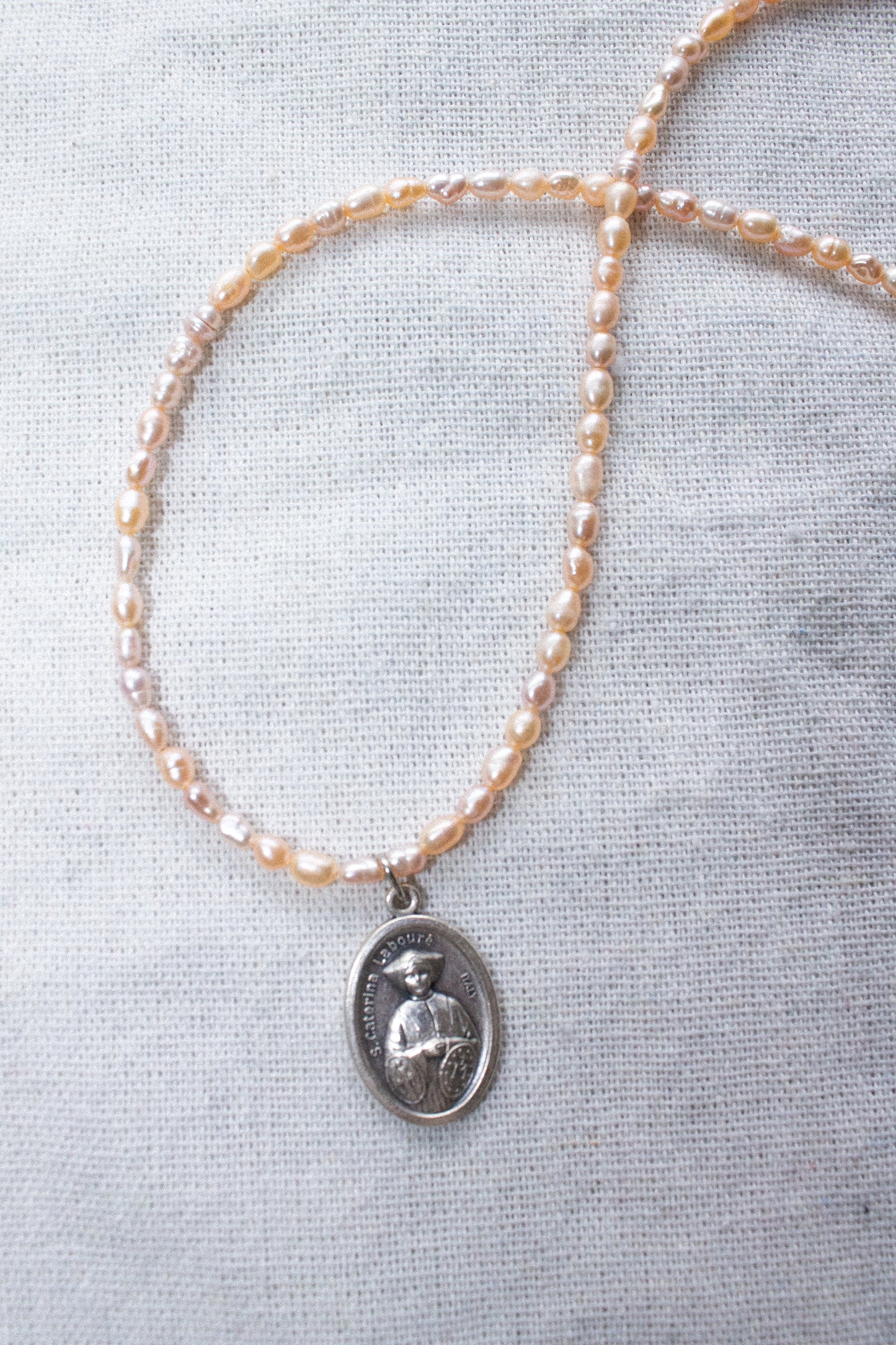 Vintage Rosary Pearl Necklace